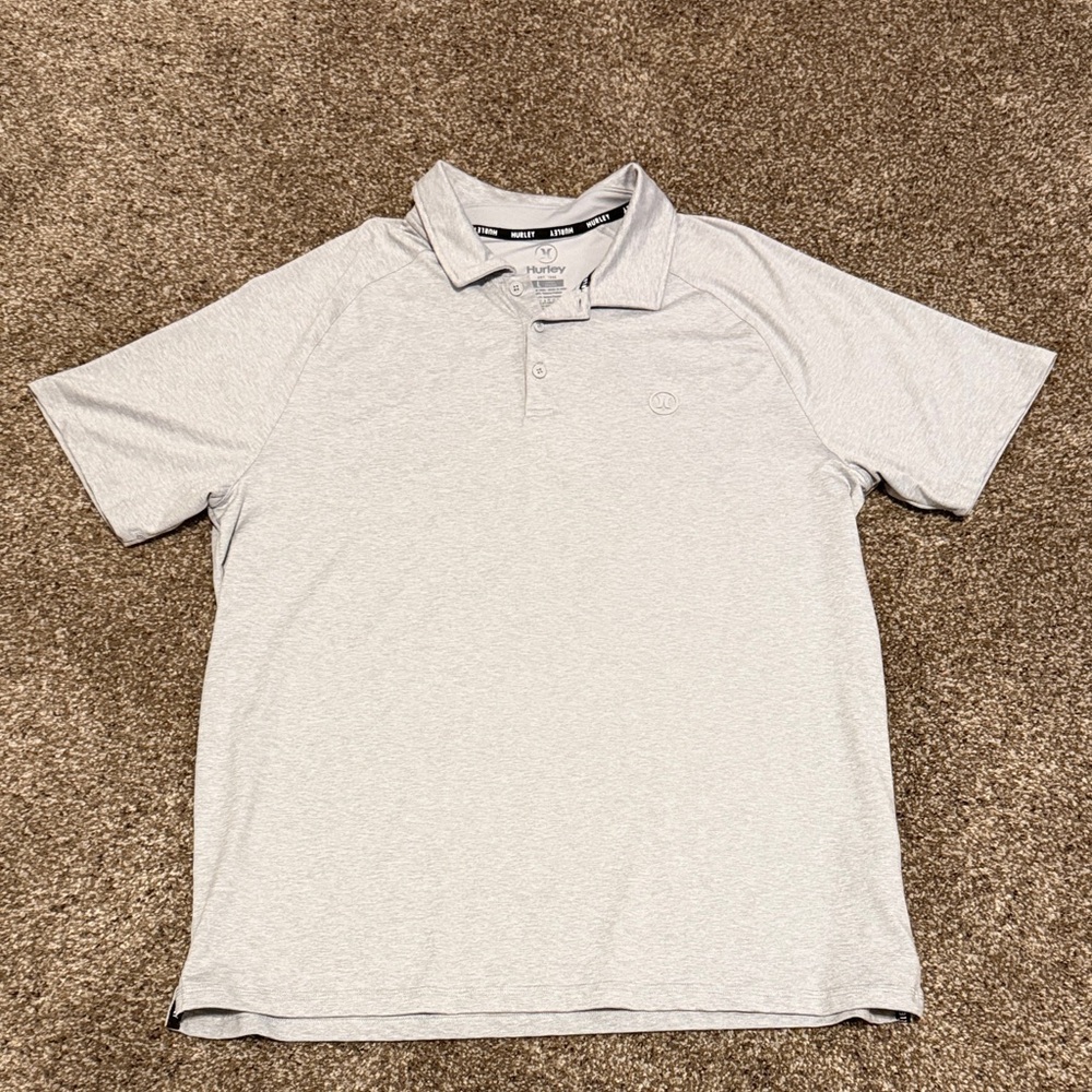 Hurley Men's Light Gray Heather Polo Shirt